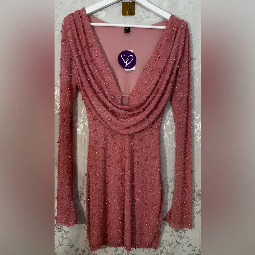 Windsor Pearl Beaded Mini Dress NWT –Medium - Homecoming/ Party Dress - Picture 4 of 8